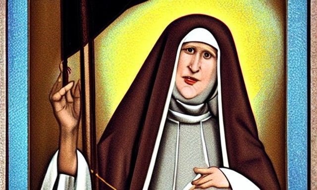 Baroque Nun in Prayer Digital Art