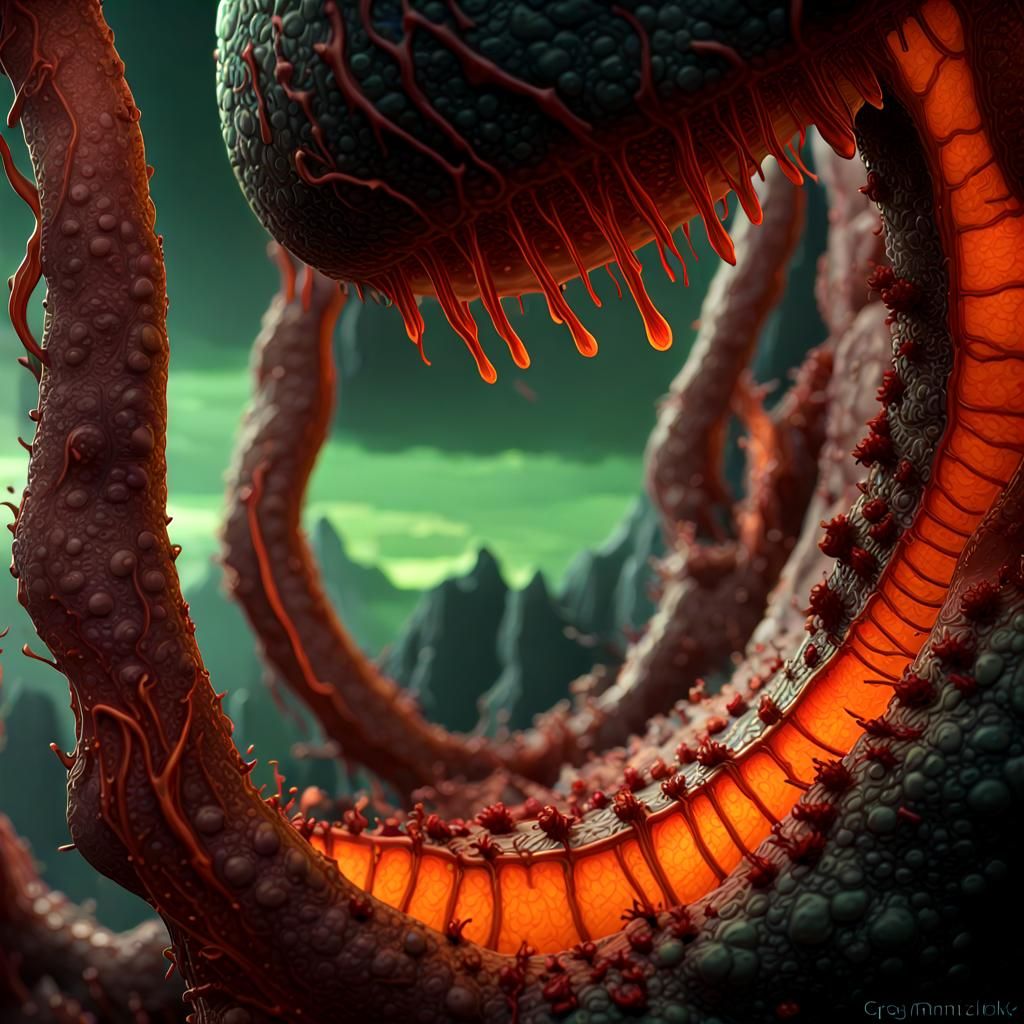 Hyperdetailed Dark Fantasy of Viral Infection in 8K