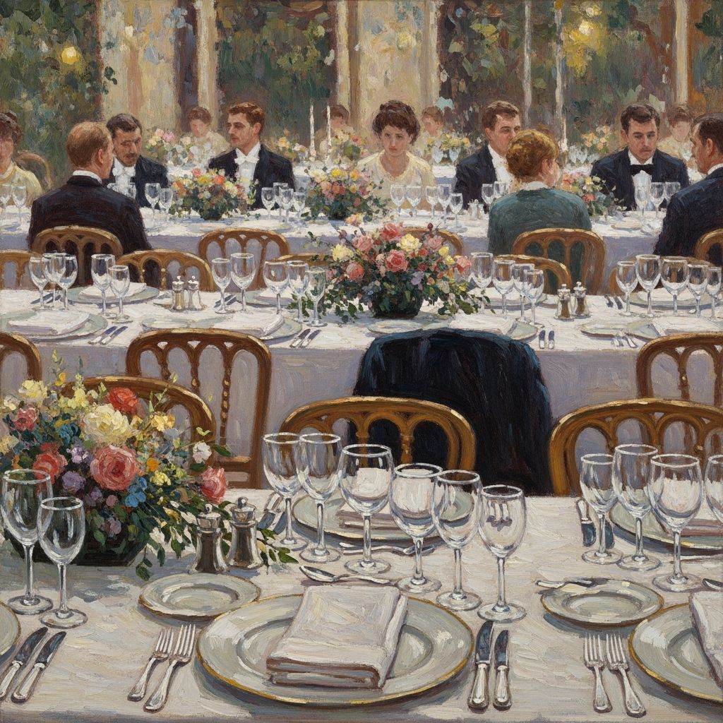 Elegant Dinner Setting Inspired by Impressionism