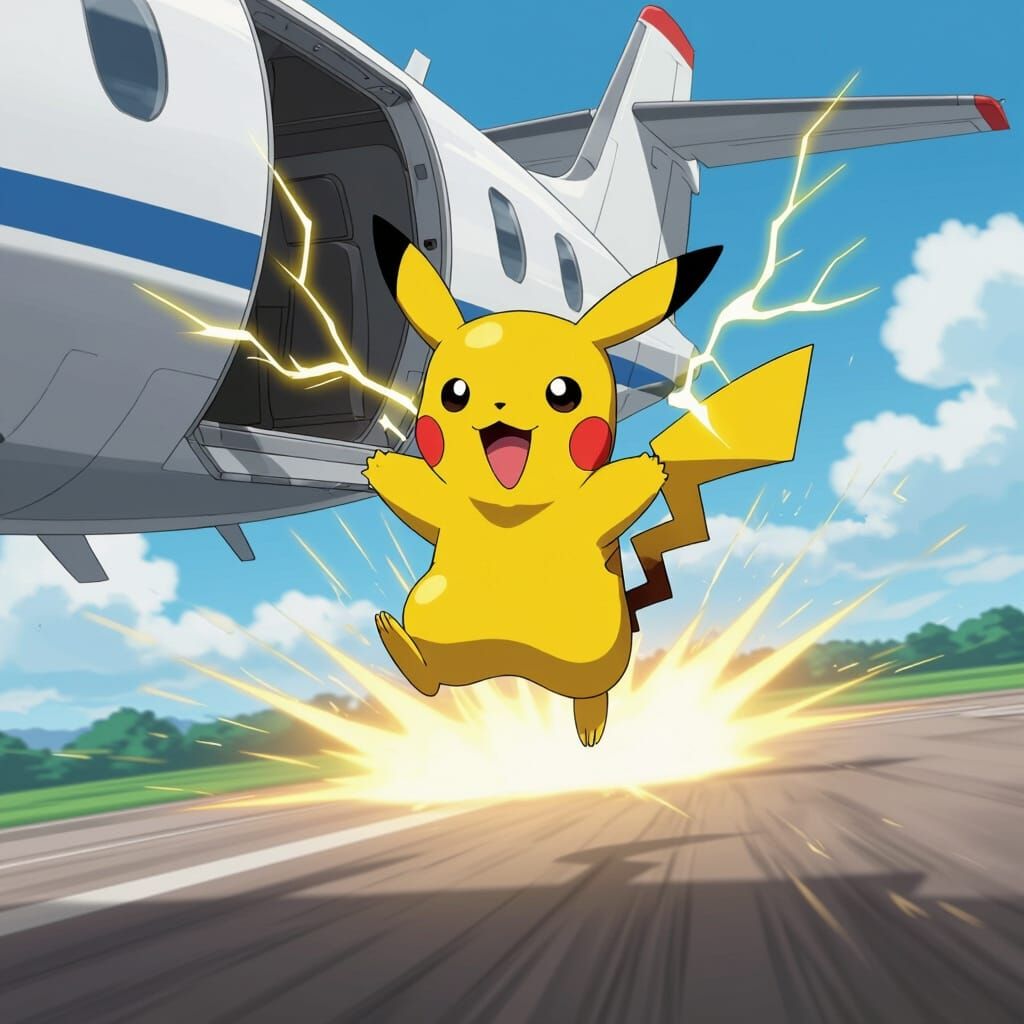 Pikachu Leaps From Plane in High-Octane Anime Action