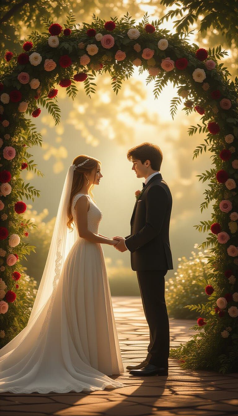 Harry and Ginny's Wedding in Hyperrealistic Style
