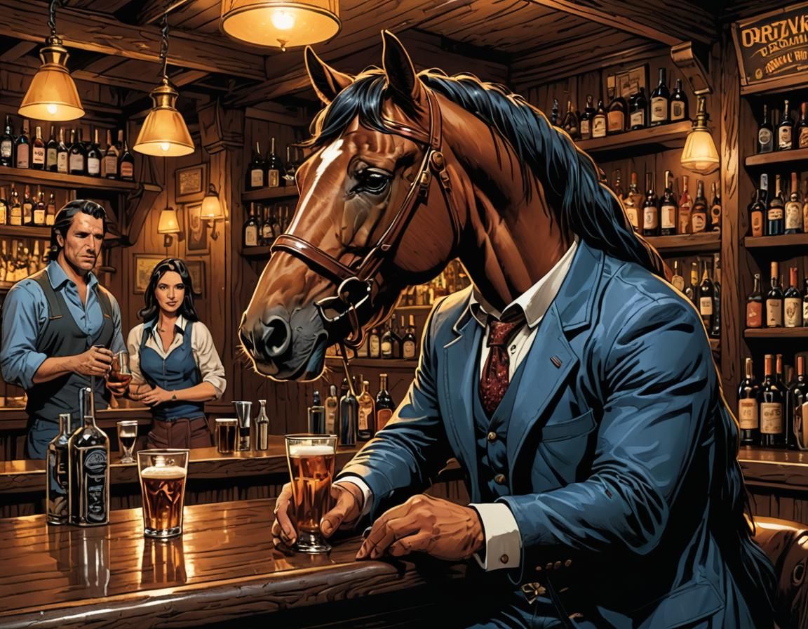 Horse Walks Into a Bar: Comic Book Art
