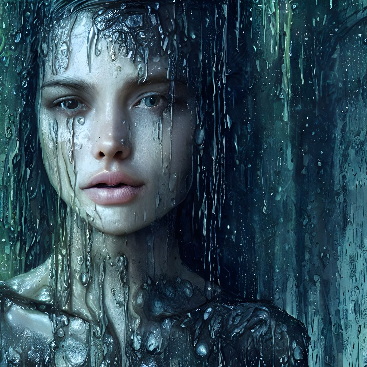 Woman in The Rain