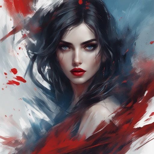 Furious Gothic Fairytale Portrait of a Woman