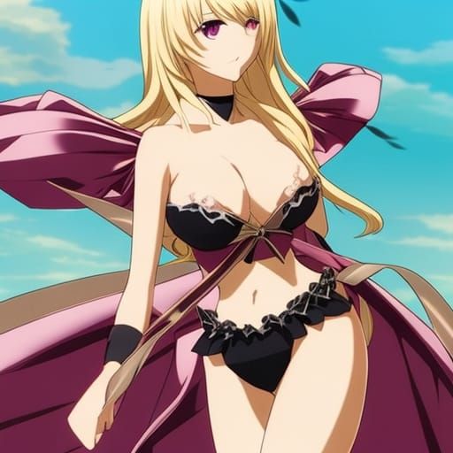 Anime Girl with Exaggerated Proportions