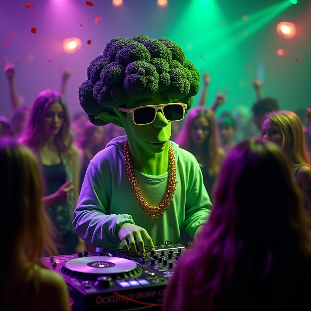 Broccoli DJ Spins at Vegetable Nightclub in Baroque Style