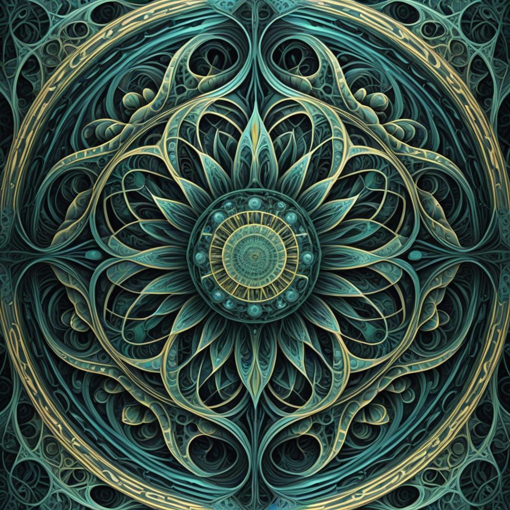 Fractal Water Monster Emerges in Iridescent Hues