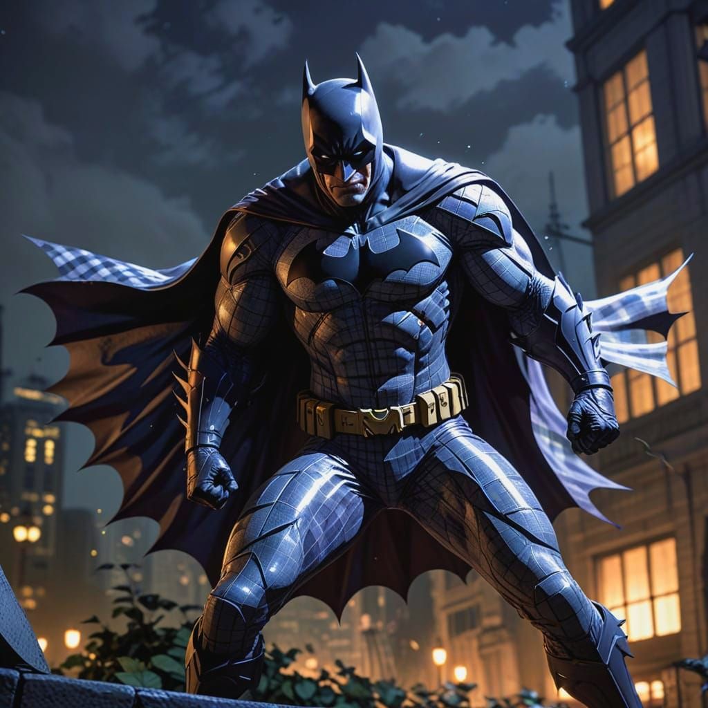 Gingham-Caped Batman Engages Gingham-Suited Joker in Epic Ni...