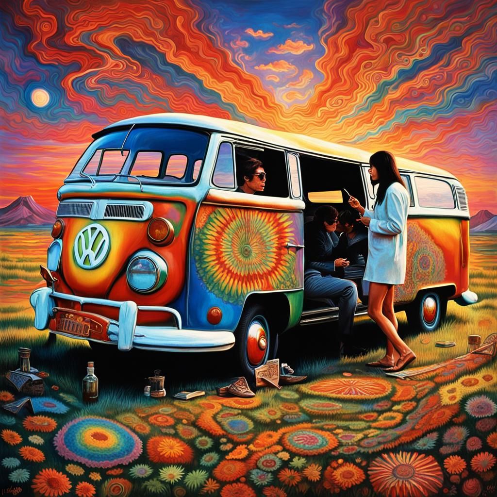 John Lennon and Yoko Ono: Psychedelic 60s Sunset
