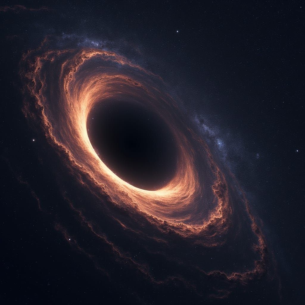 Cosmic Blackhole with Warped Light in the Vastness of Space