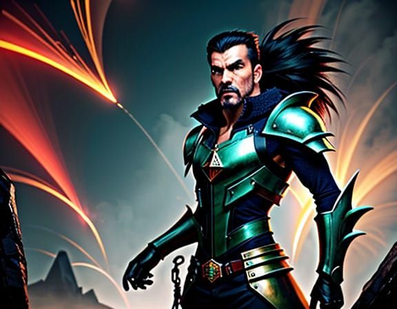 Diverse Heroes Gathered in a Fantastical Landscape