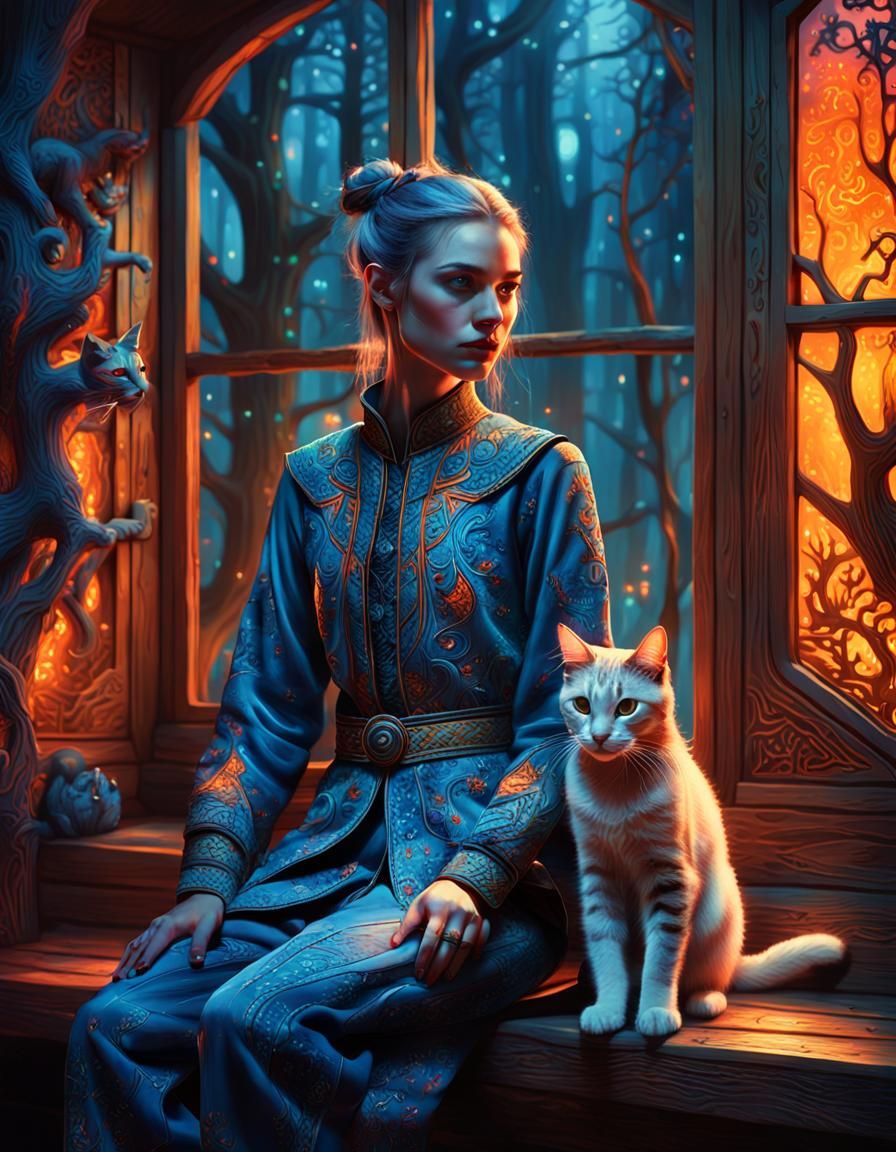 Elven Princess in Cyberpunk Fantasy Art