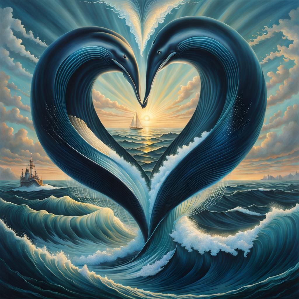 Fibonacci spiral Heart