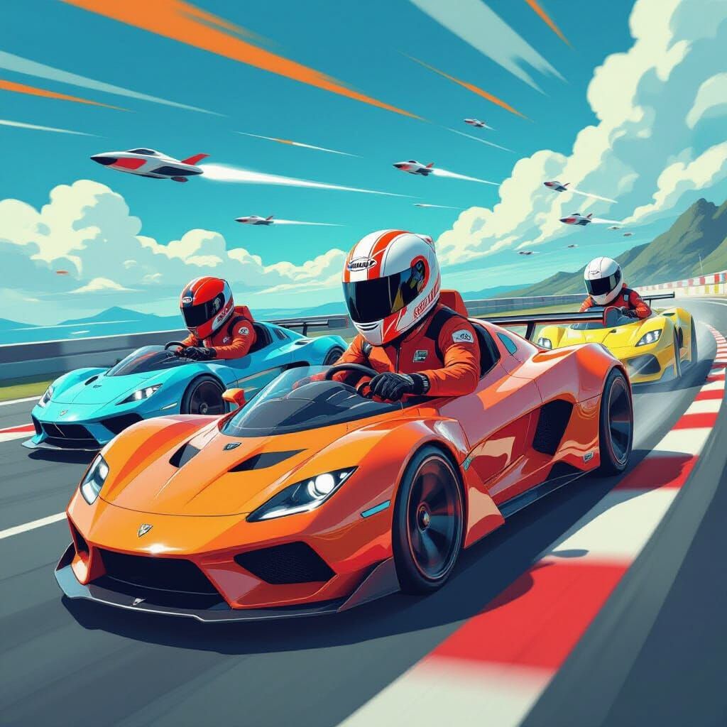 Speed Racer: Angry Eggs in Futuristic Cars