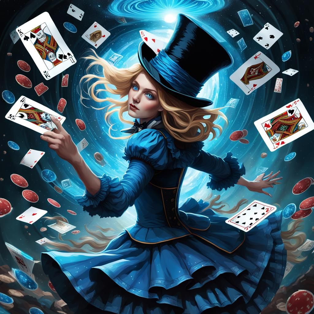 Victorian Alice in Wonderland Galaxy Portrait