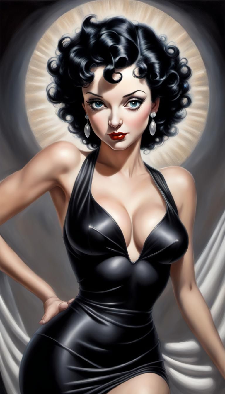 A stunning hyper-realistic portrait of Betty Boop as Aphrodi...