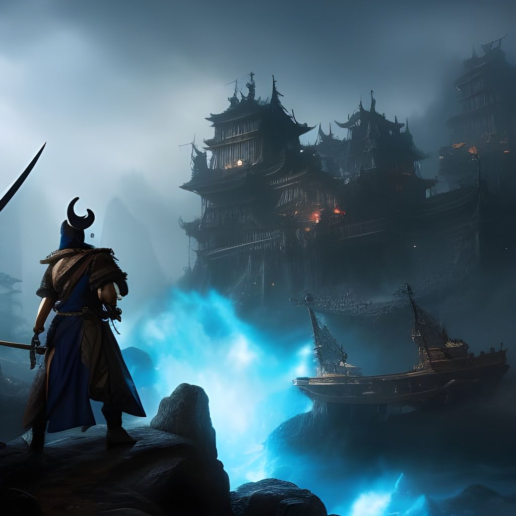 Tiefling Pirate: Epic Dark Fantasy Concept Art