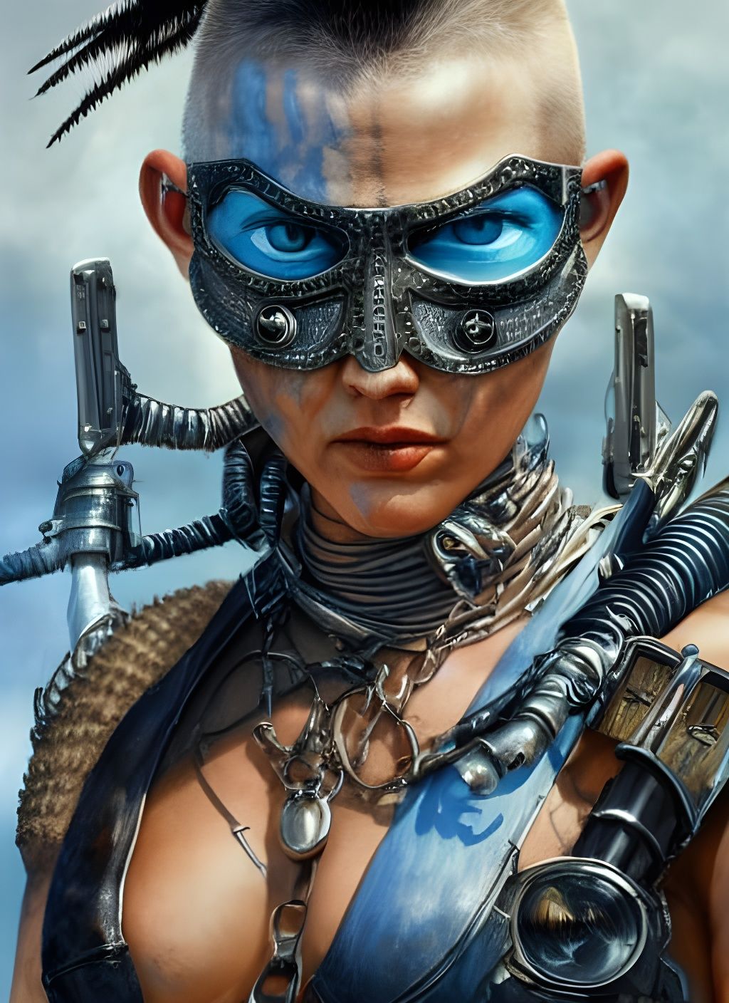 Mad Max Warrior Queen in Atompunk Style