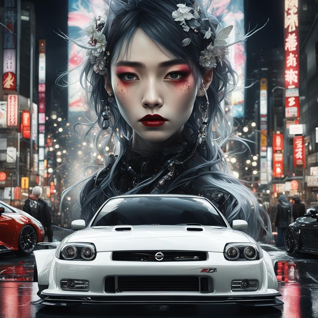 Fairy Model in Tokyo Tuning Scene: Digital Art