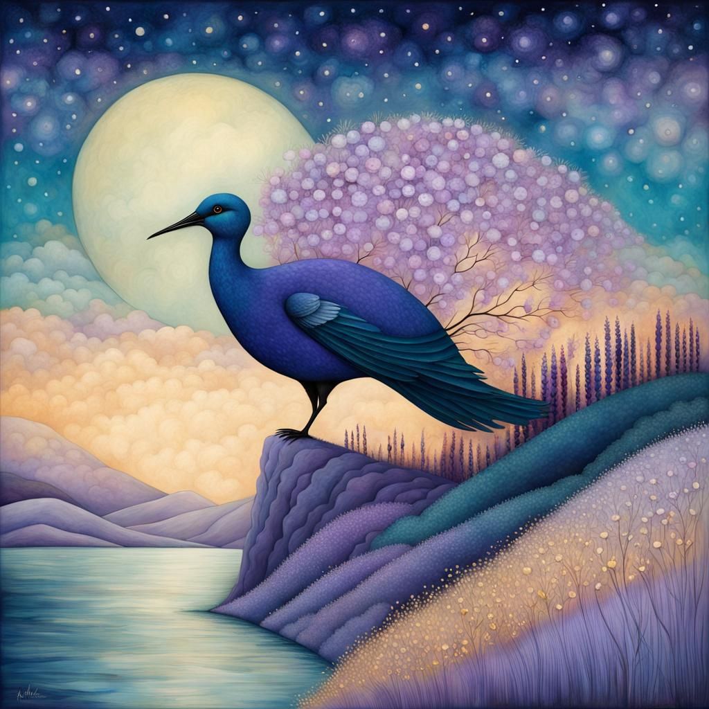 Lavender Dreamscape: Rolling Hills in Bold Color