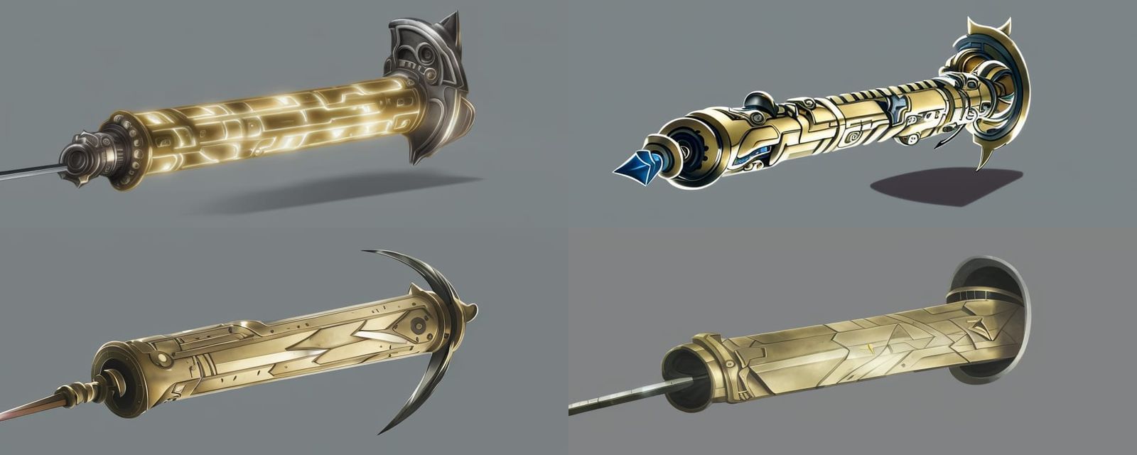 Sci-Fi Techno Sword Hilt in Anime Style