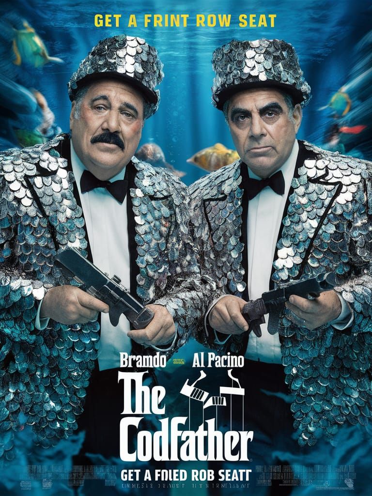 Movie poster The Codfather, Marlon Brando and Al Pacino