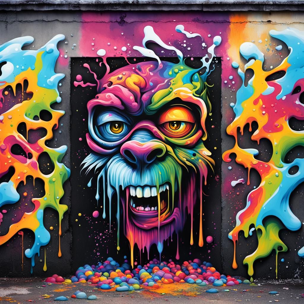 Scotland Graffiti Art in Spray Paint Style