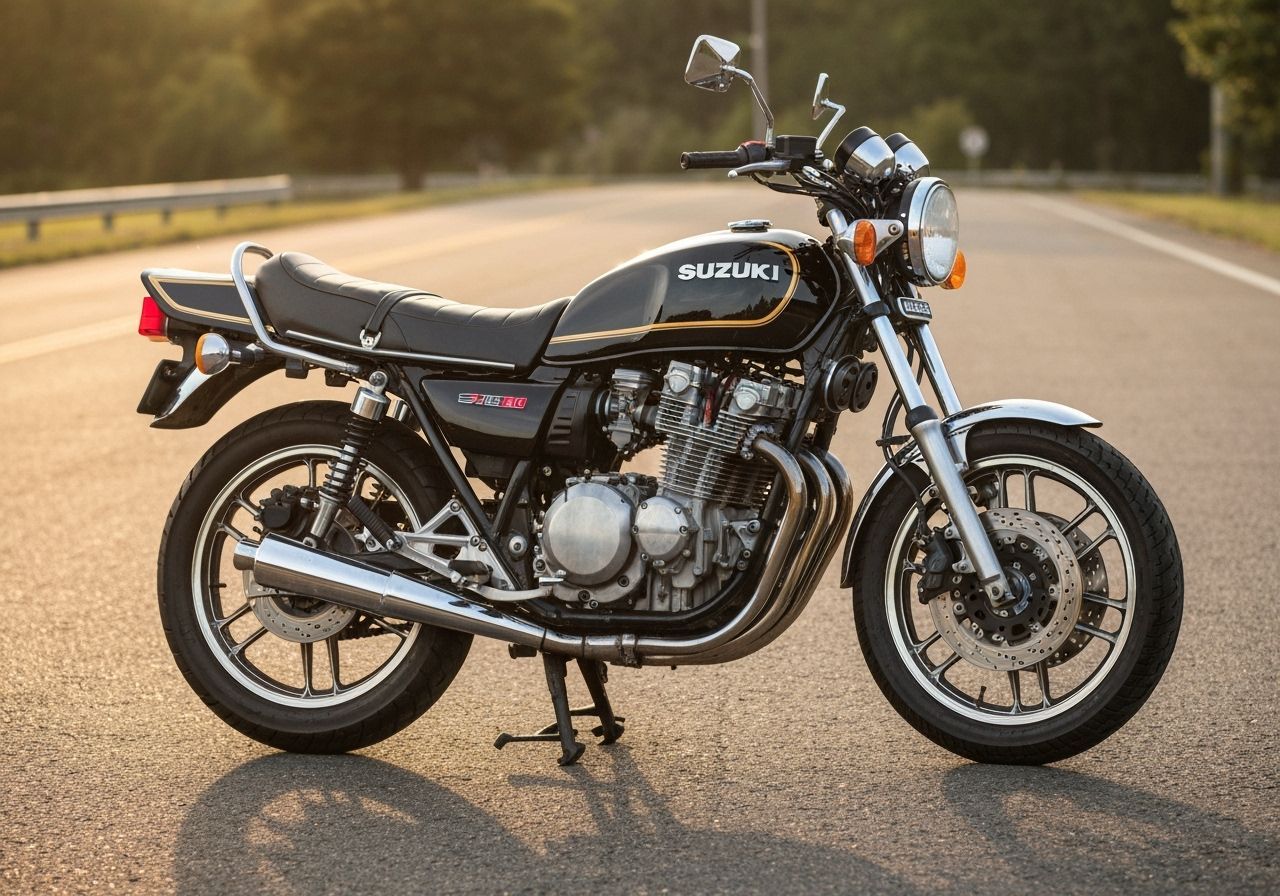 1980 Suzuki GSX1100 Motorcycle Photorealism 8k