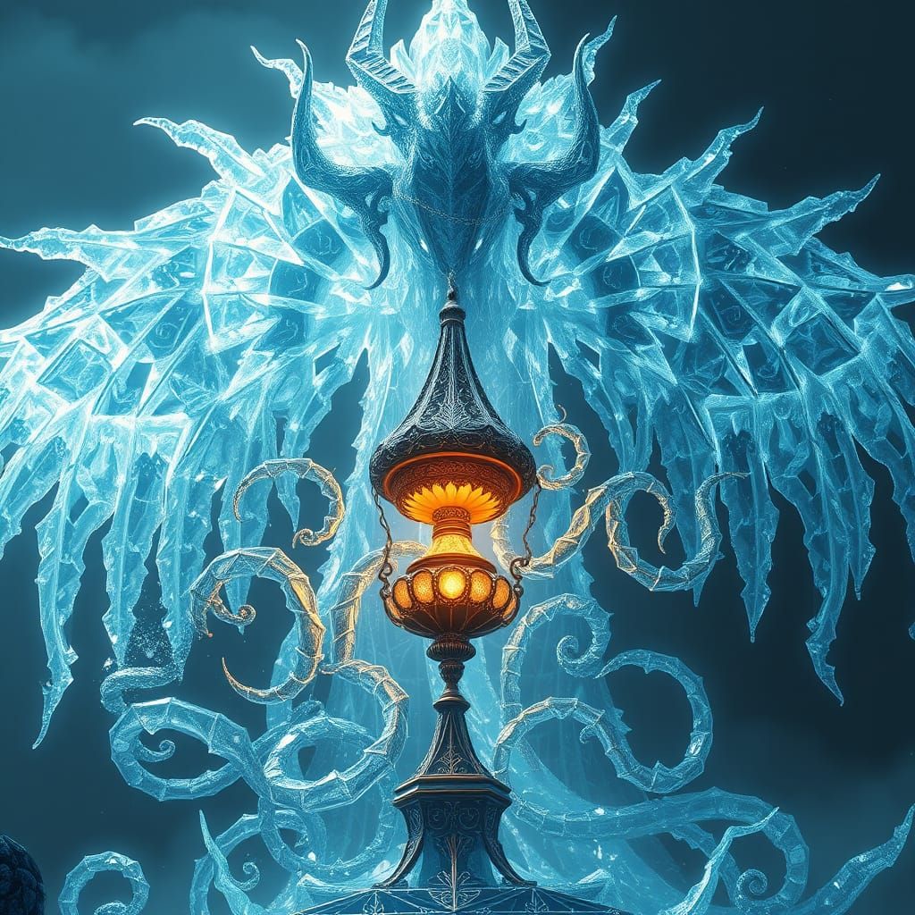 Ethereal Crystal Djinn Radiates Malevolent Power