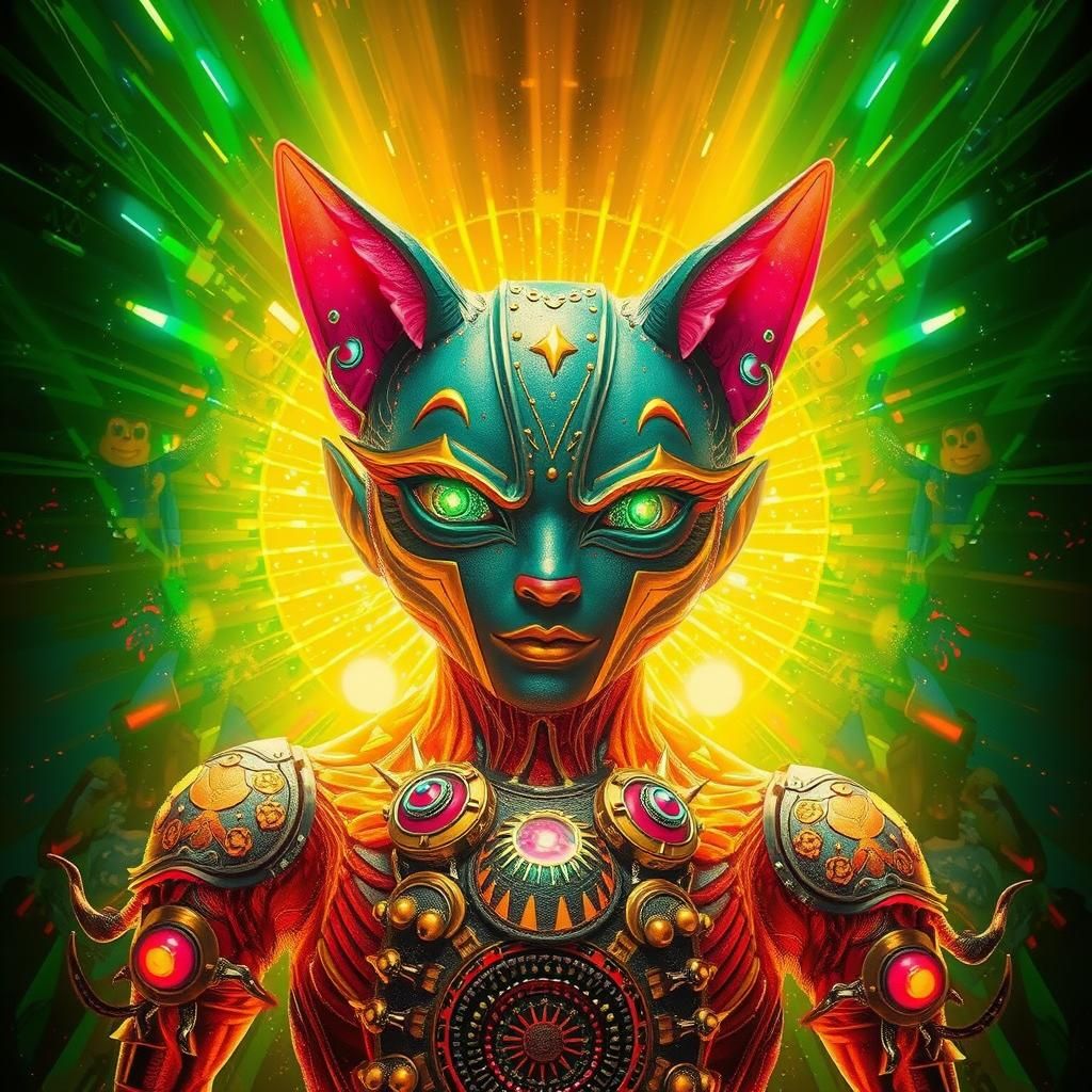 Clown Wrestlers Perform for Martian Elves