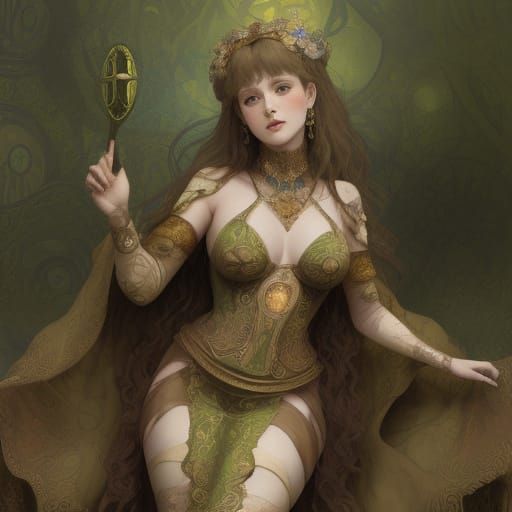 Klimt-Inspired Post-Apocalyptic Olive Dream