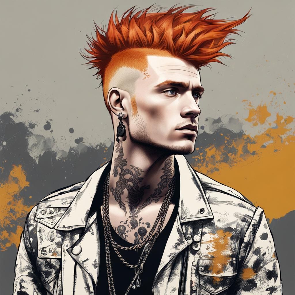 Ginger Mohawk Punk Portrait