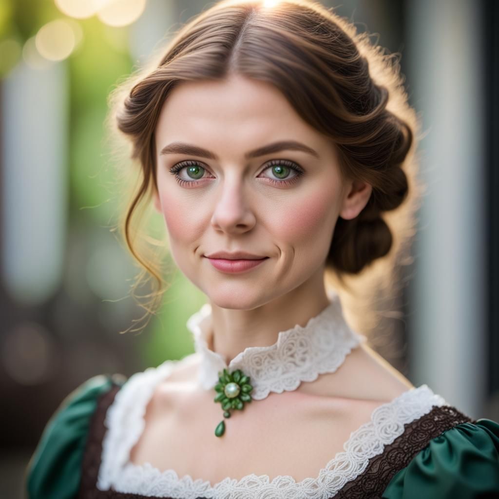 Victorian Lady Portrait in Natural Lighting