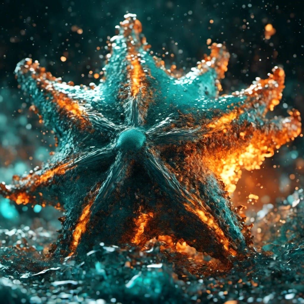 Monstrous Molten Starfish Concept Art