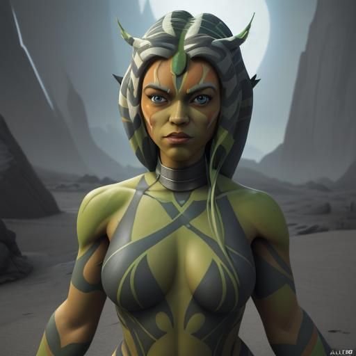 Ahsoka Tano as She-Hulk: 3D Cinematic Render