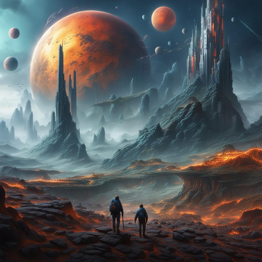 Fantastical Sci-Fi Landscape in Detailed Matte Painting