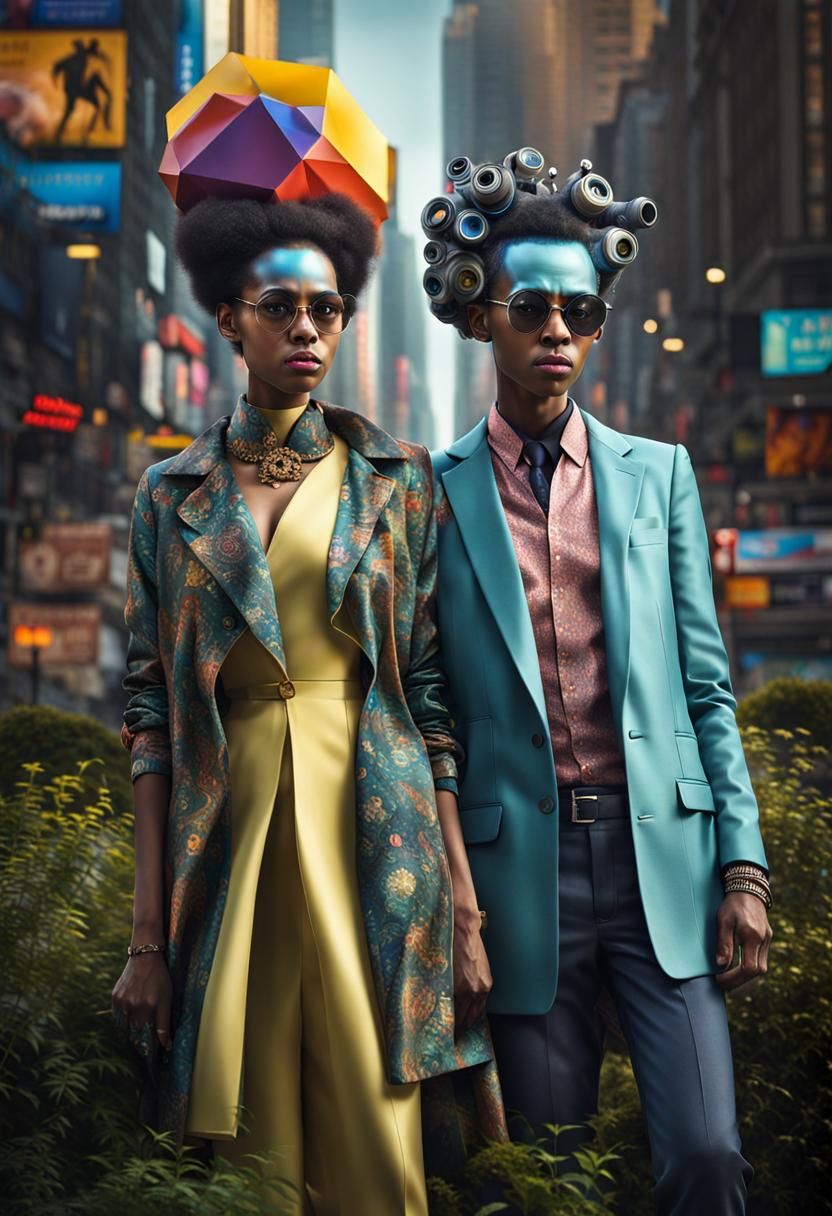 Hyperrealistic Emotional Life in a Polychromatic City