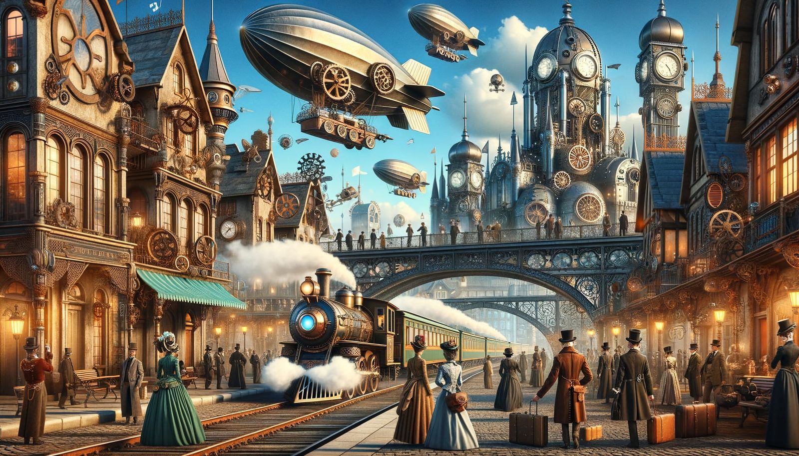 Steampunk Cityscape Captures Belle Époque Spirit