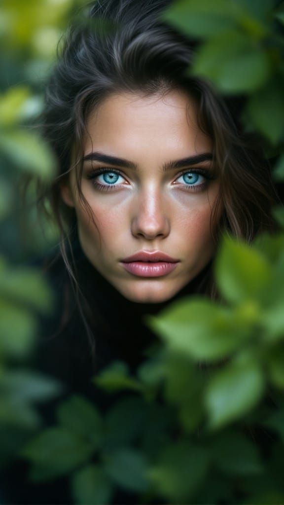 Surreal Portrait of a Woman in Warm Golden Light