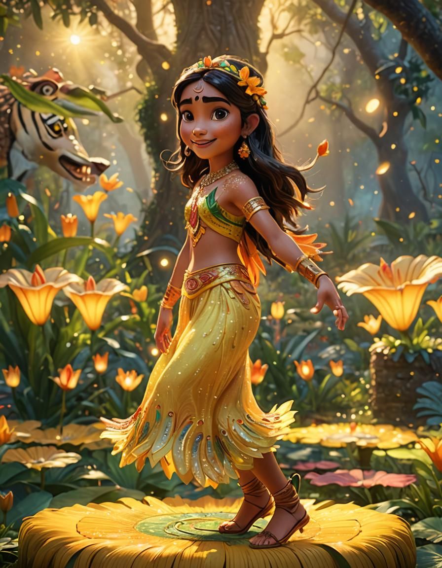 Tiger Lilly Dances in Neverland: Pixar-Inspired 3D Art