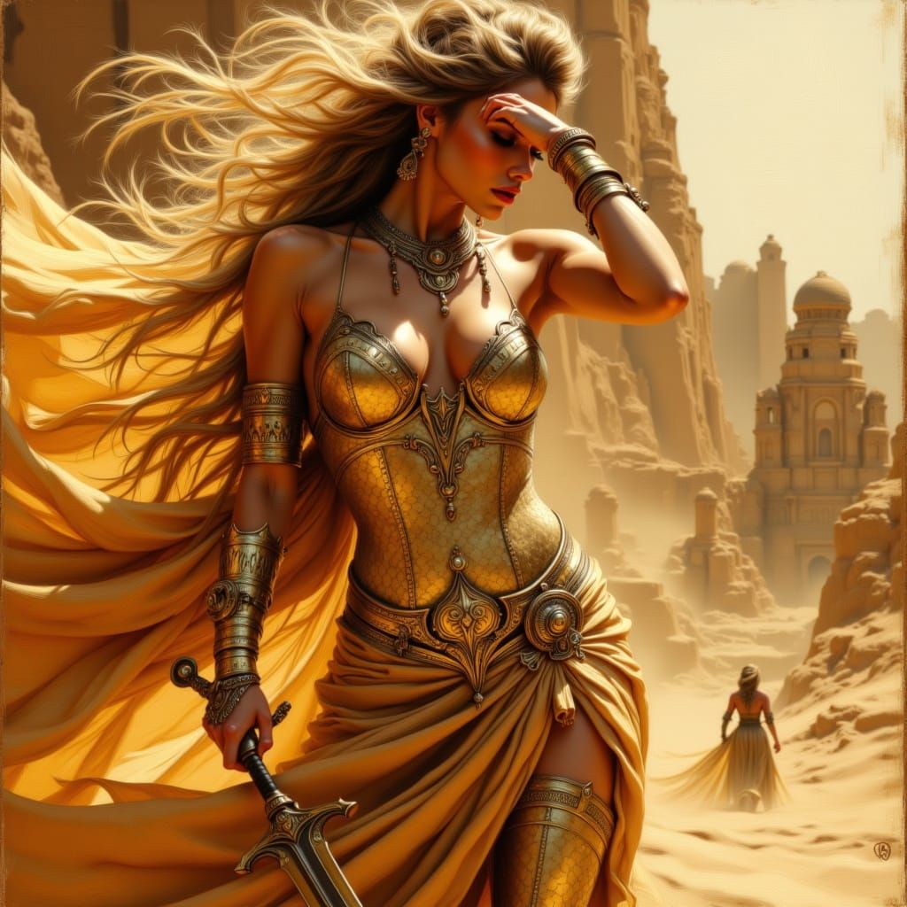 Sun-kissed beautiful desert sovereign