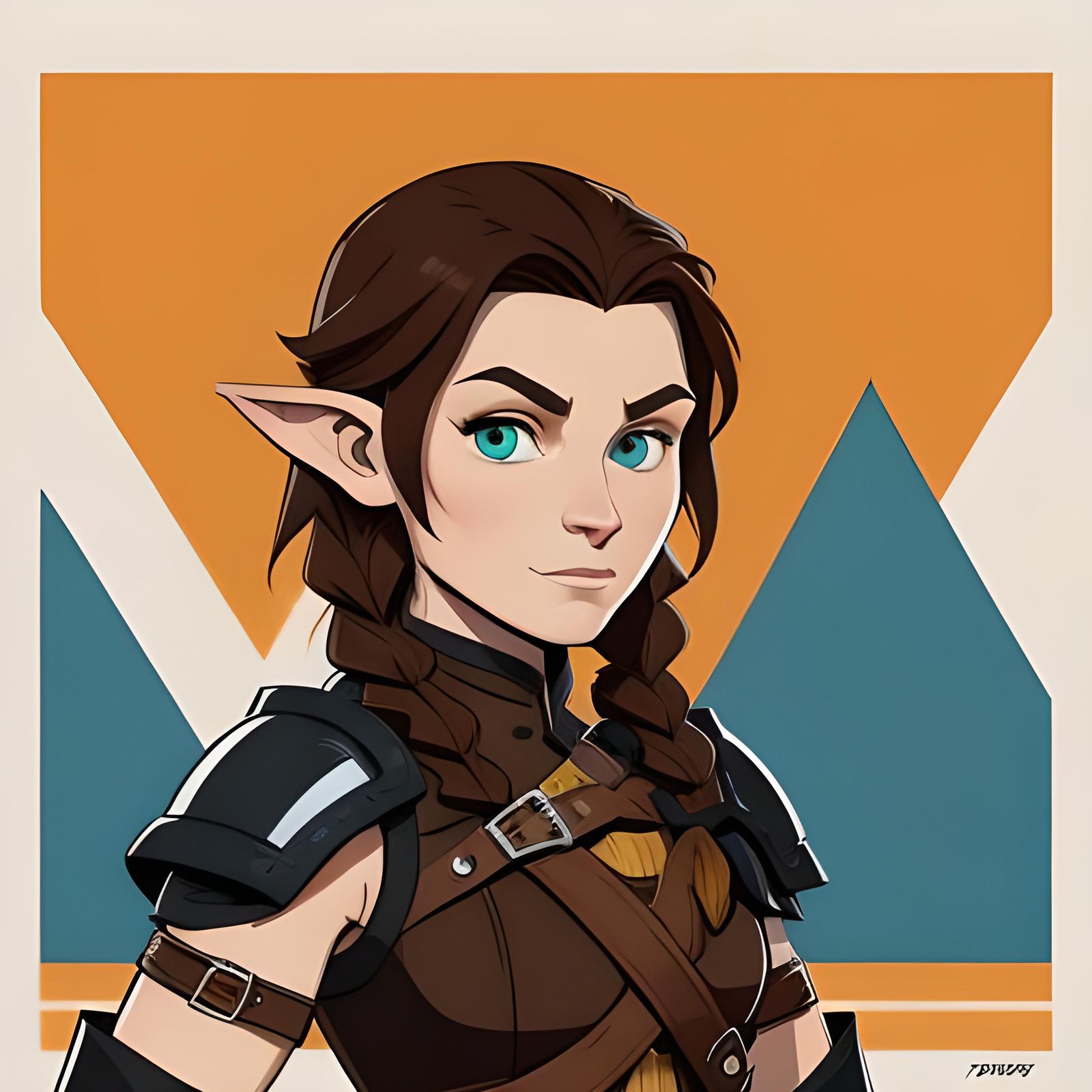 Halfling Rogue Portrait in Tom Whalen Style