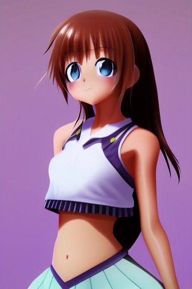 Adorable Anime Girl with Radiant Smile in 8K