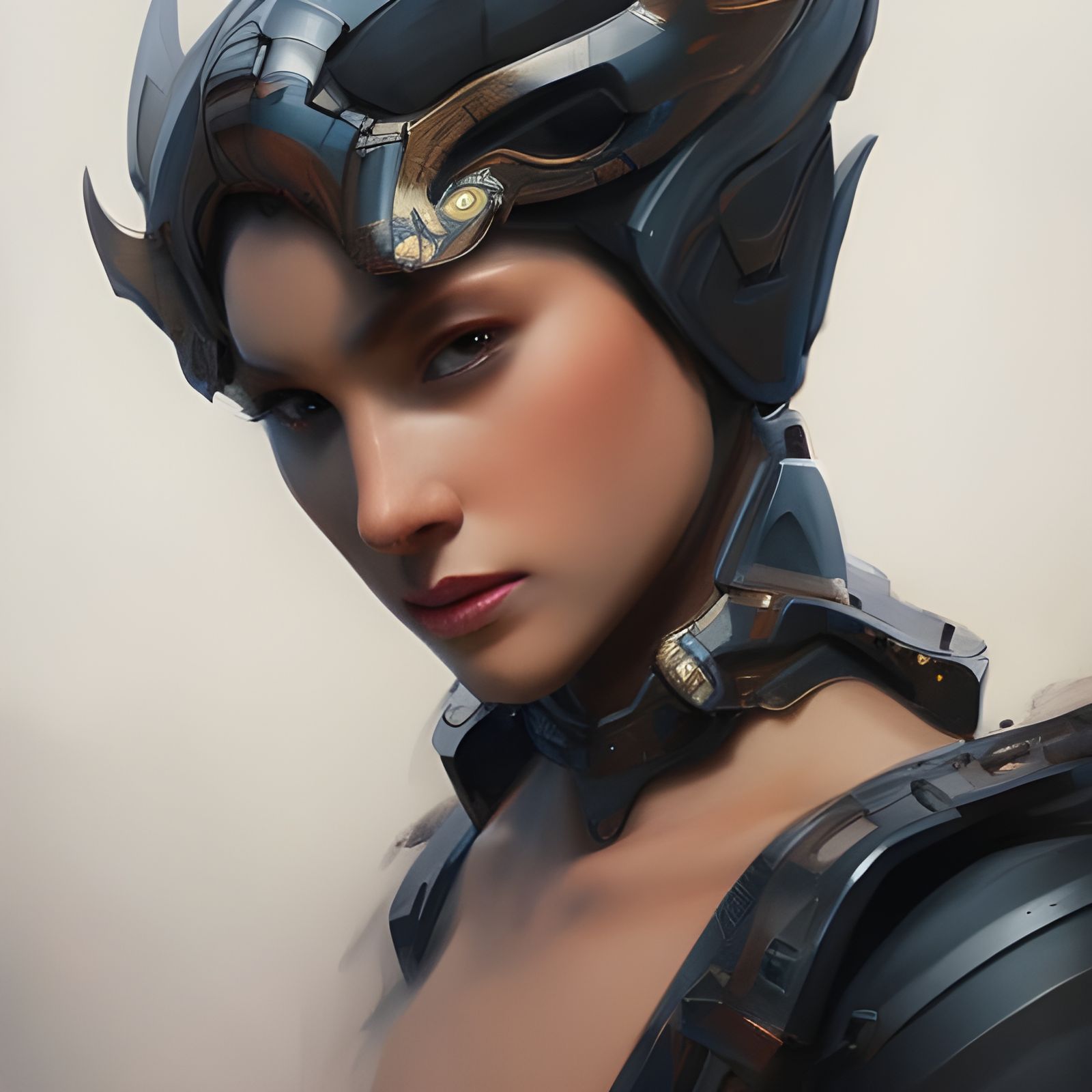 Detailed Portrait of a Black Knight in Hyperreal Style