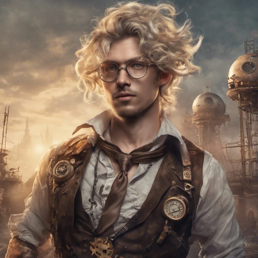 Steampunk Artificer in Hyper-Realistic Digital Illustration