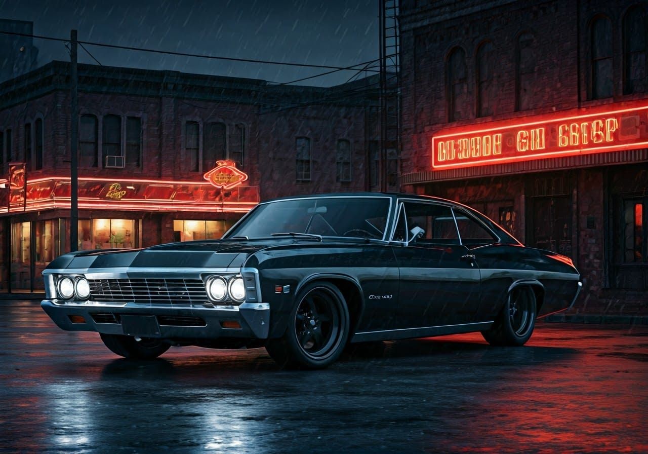 1967 Chevrolet Impala SS in Dystopian Detroit