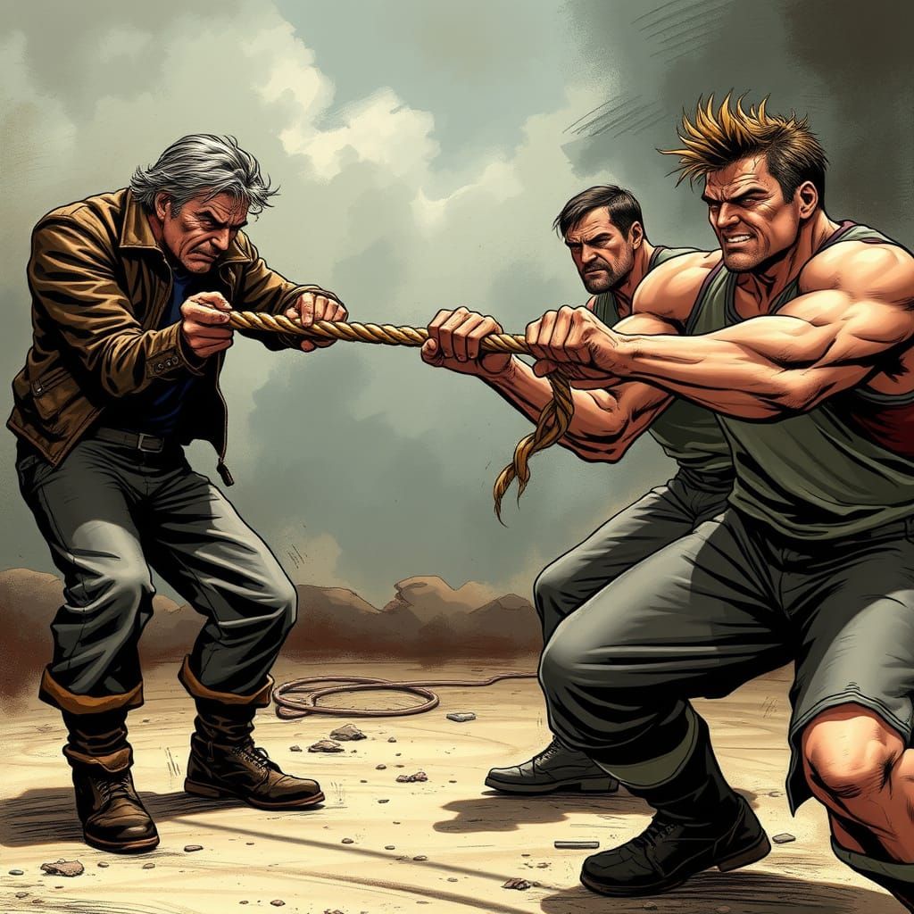 Dramatic Tug of War: Lone Hero vs. Rival Duo
