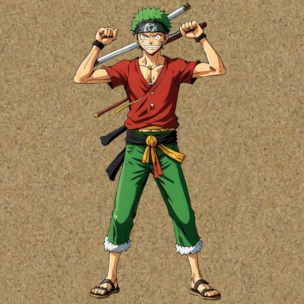 Zoro and Luffy: Dynamic Anime Style
