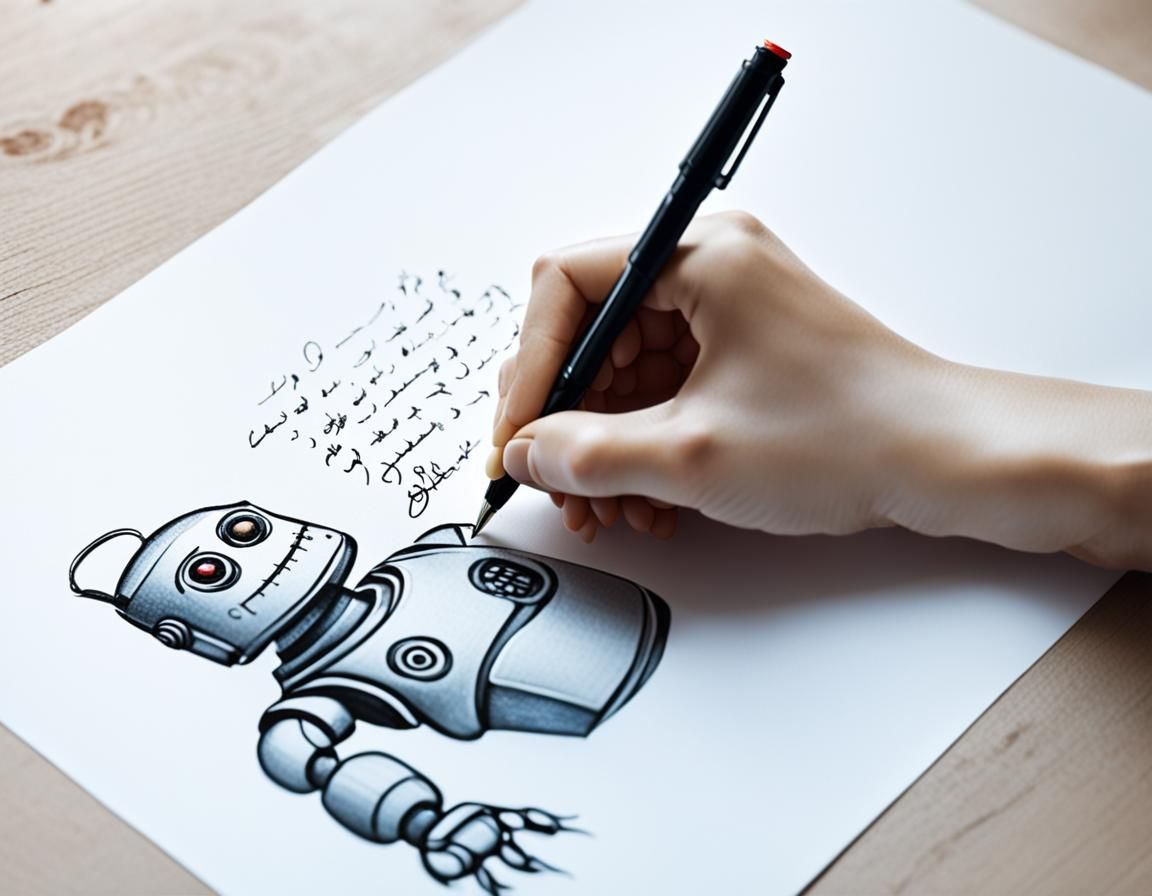 Robot Hand Writes Calligraphy Letter: Instagram Style
