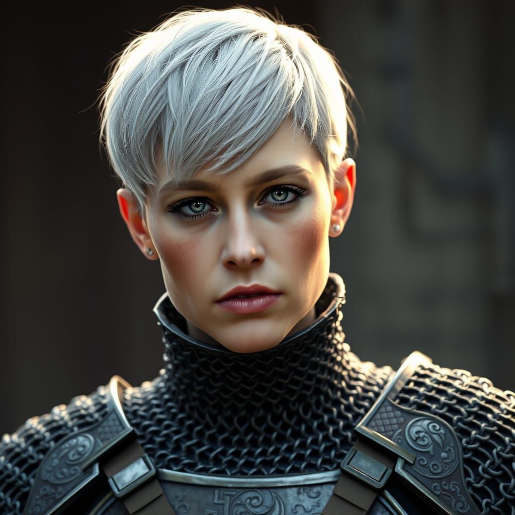 Medieval City Guard in Chainmail, a Dark Fantasy Portrait